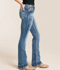 Miss Me Mid-Rise Tailored Boot Stretch Jean K1432 Hot