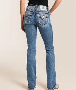 Miss Me Mid-Rise Tailored Boot Stretch Jean K1432 Hot