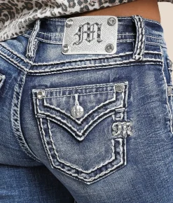 Bottoms | Miss Me Mid-Rise Trouser Stretch Jean K1373