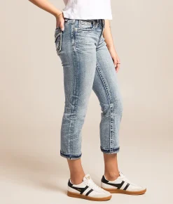 Bottoms | Miss Me Mid-Rise Universal Stretch Cuffed Capri Jean M1015