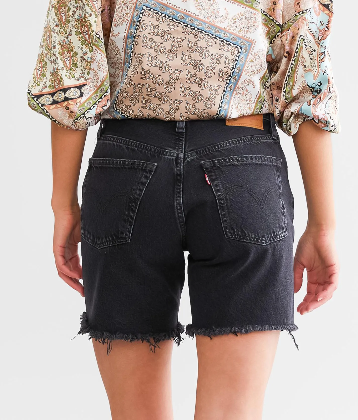 Levi's® 501 Mid Thigh Short Lunar Black