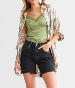 Levi's® 501 Mid Thigh Short Lunar Black