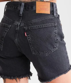Levi's® 501 Mid Thigh Short Lunar Black