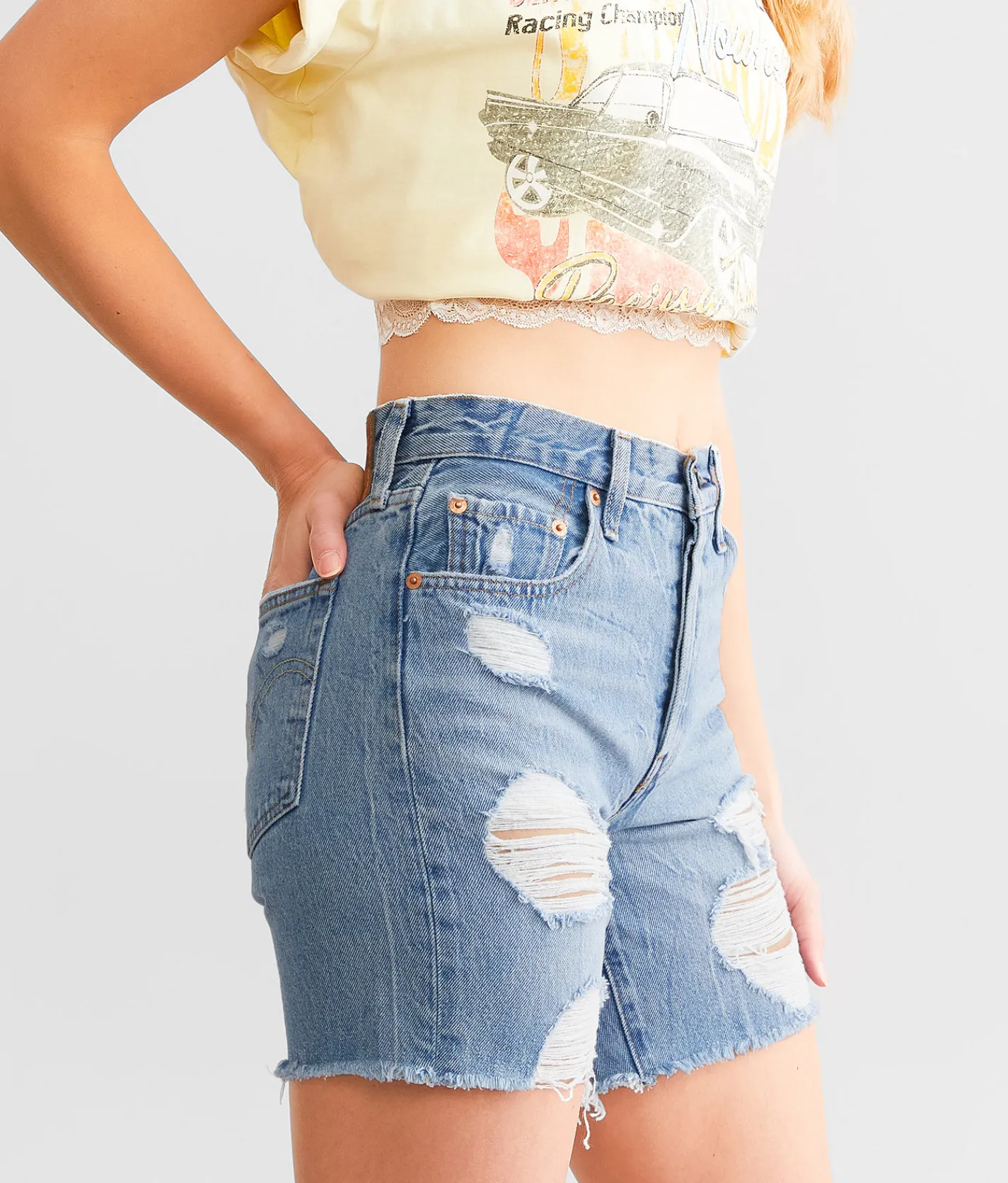 Bottoms|Shorts | Levi's® 501 Mid Thigh Short Camp Point