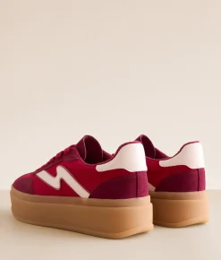 Madden Girl Mightty Platform Sneaker Taupe Wine Hot