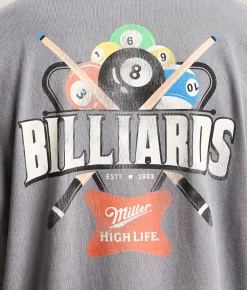 tee luv Miller High Life Billiards T-Shirt Storm Grey Pigment Online