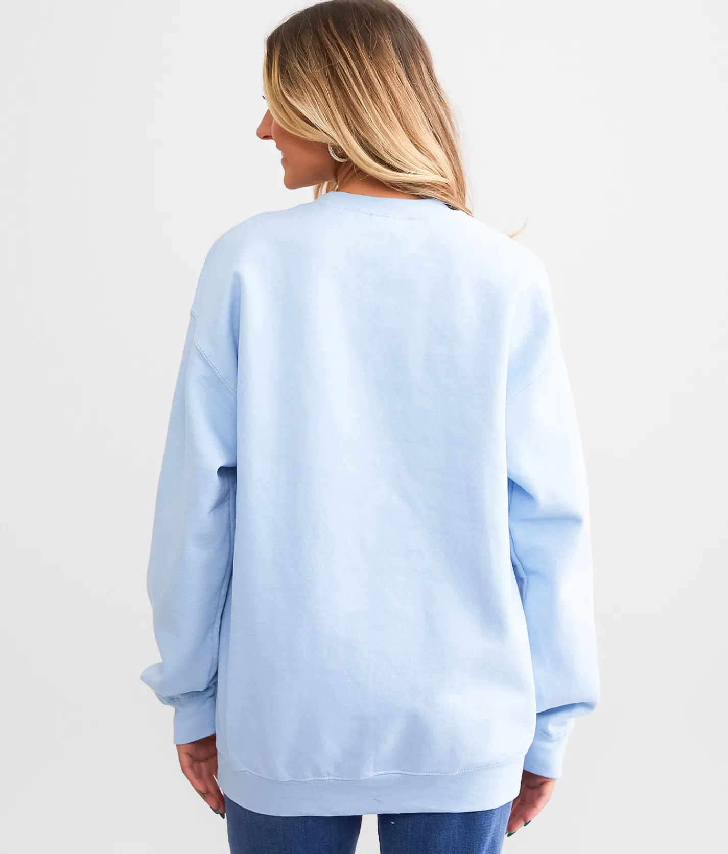 Tops | Junkfood Miller High Life Oversized Pullover Light Blue