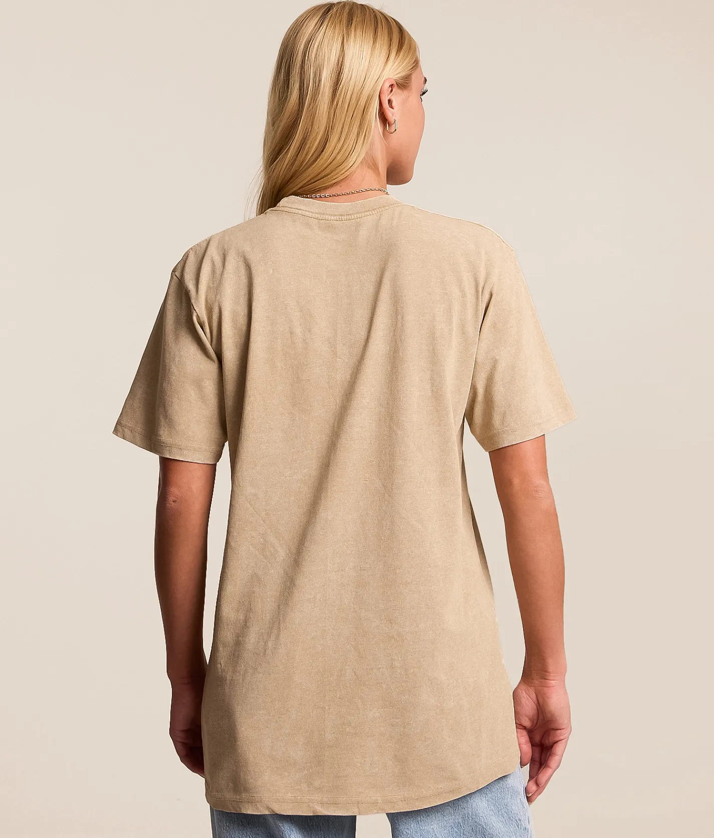 Tops | Changes Miller High Life Racing Oversized T-Shirt Mineral Beige