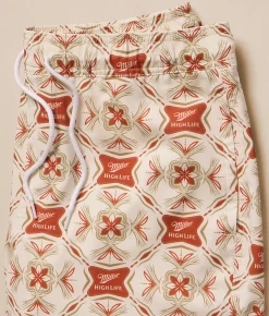 Valor Miller High Life Stretch Swim Trunks Cream