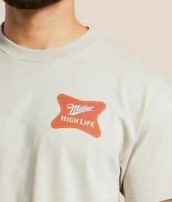 Tops|Graphic T-Shirts | tee luv Miller High life T-Shirt Silver Grey