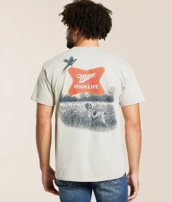 Tops|Graphic T-Shirts | tee luv Miller High life T-Shirt Silver Grey