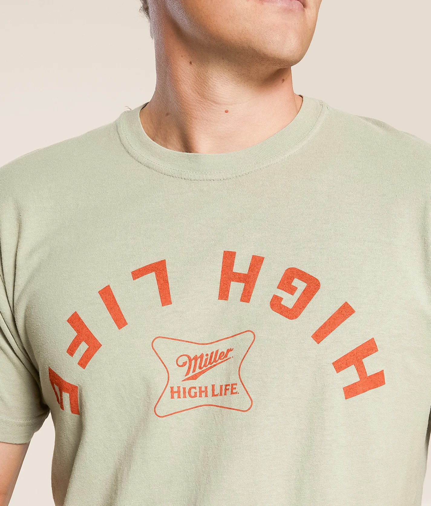 Tops|Graphic T-Shirts | Brew City Miller High Life T-Shirt Sandstone