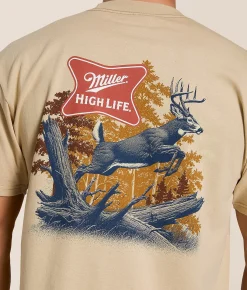 tee luv Miller High Life T-Shirt Sand Sale