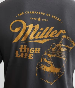 Graphic T-Shirts | tee luv Miller High Life T-Shirt Vintage Black