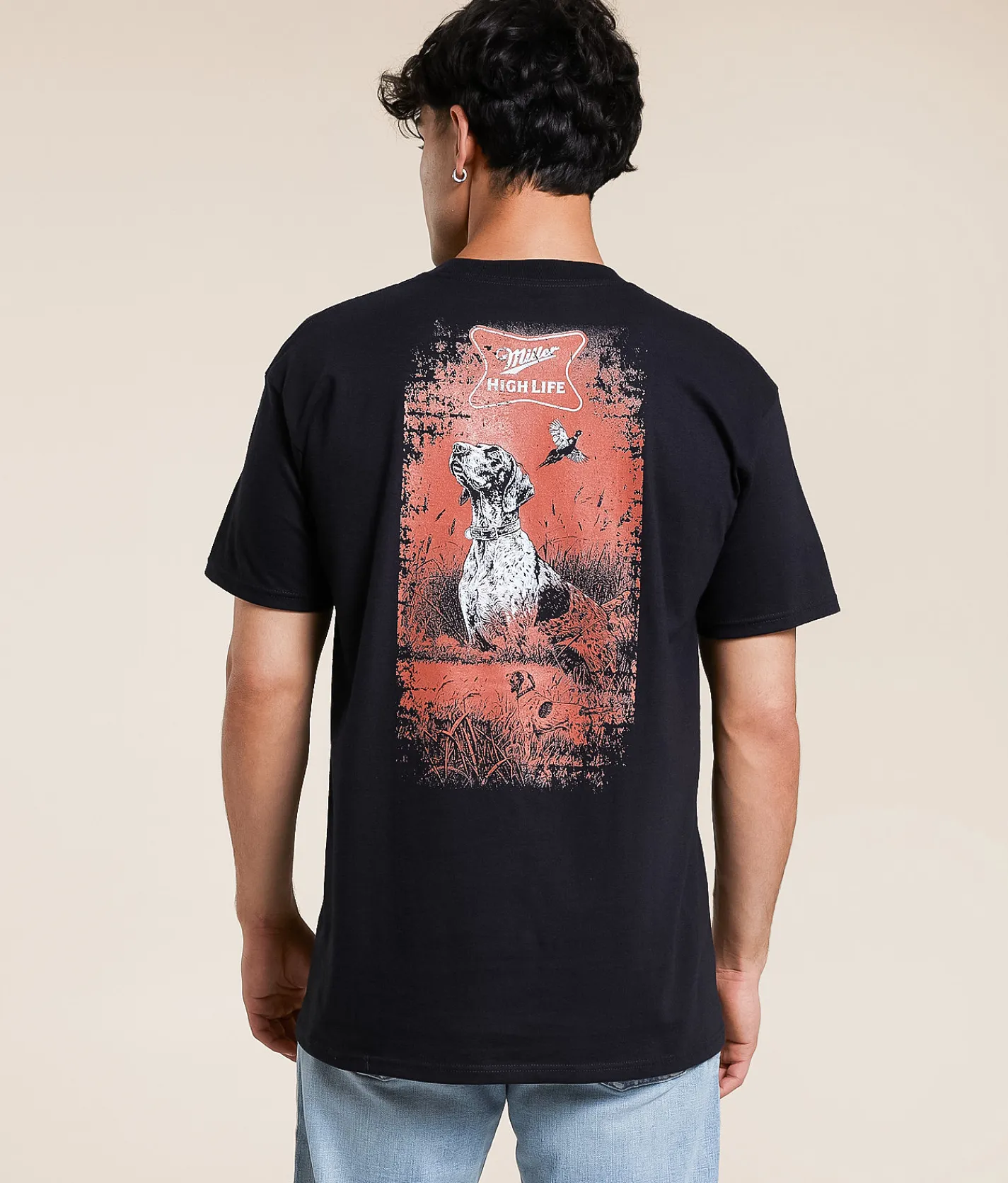 Graphic T-Shirts | tee luv Miller High Life T-Shirt Black