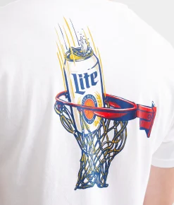 Brew City Miller Light Basketball T-Shirt White