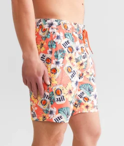 Bottoms|Swimwear | Valor Miller Light® Stretch Swim Trunks Coral