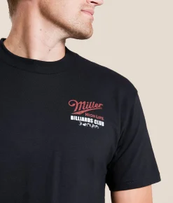 Tops|Graphic T-Shirts | Screen Stars Miller Lite Billiards Club T-Shirt Black