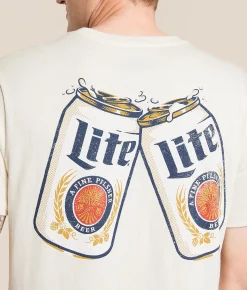 The Forecast Agency Miller Lite Cheers T-Shirt Cream Sale