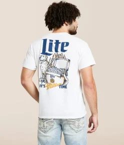 Changes Miller Lite Dog T-Shirt White Best