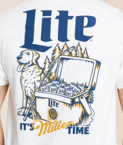 Changes Miller Lite Dog T-Shirt White Best