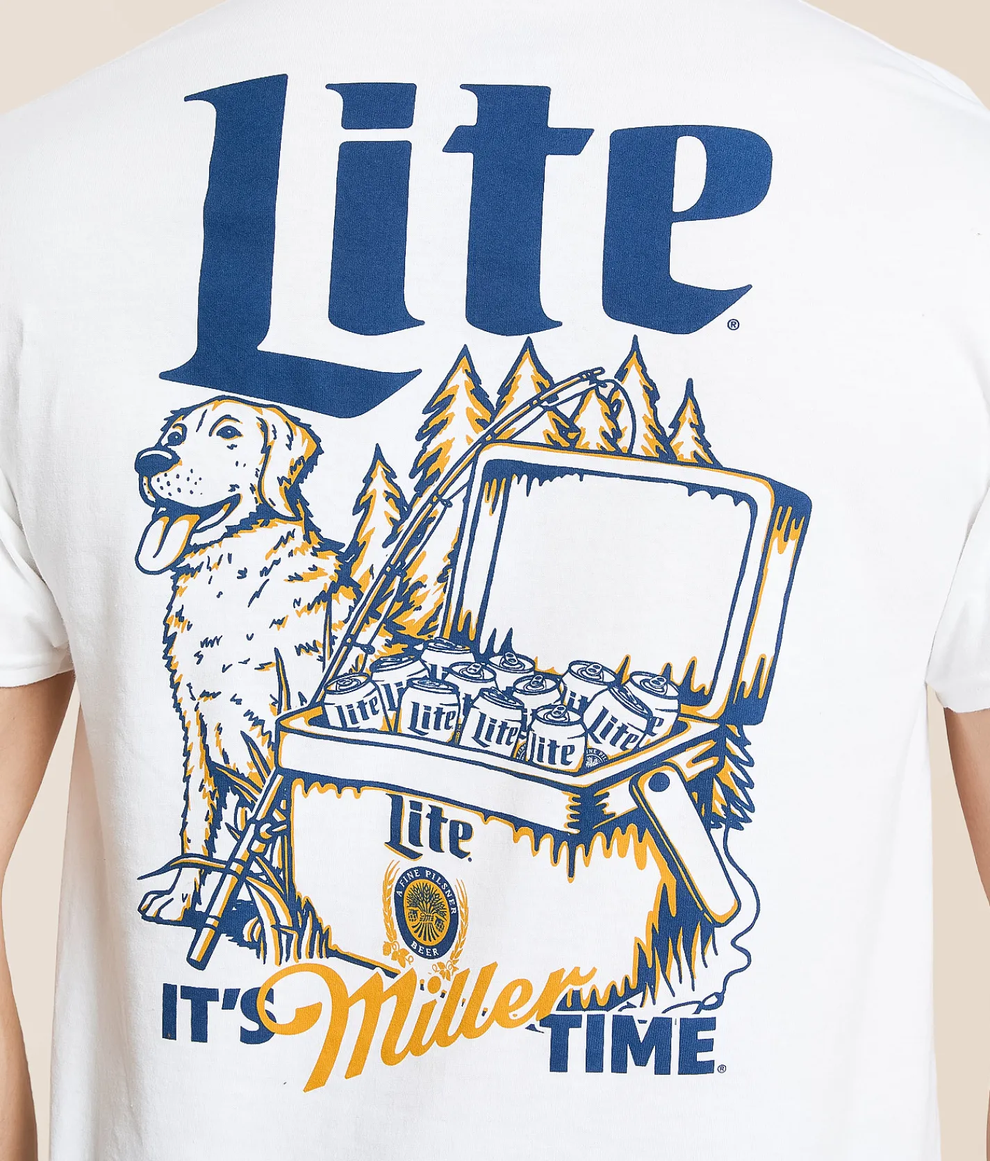 Changes Miller Lite Dog T-Shirt White Best
