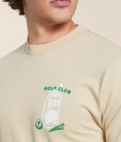 Screen Stars Miller Lite Golf Club T-Shirt Sand Sale
