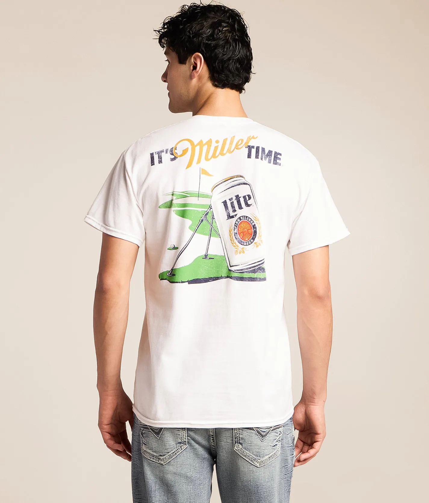Brew City Miller Lite Golf Stand T-Shirt White