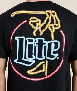 Tops|Graphic T-Shirts | Brew City Miller Lite Golf T-Shirt Black