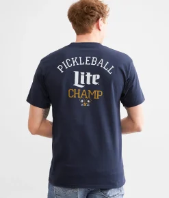 Graphic T-Shirts | tee luv Miller Lite Pickleball Champ T-Shirt Navy