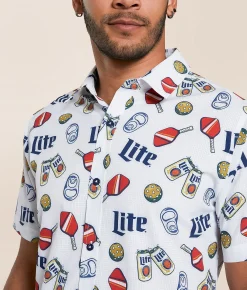 Valor Miller Lite® Pickleball Stretch Shirt White Sale