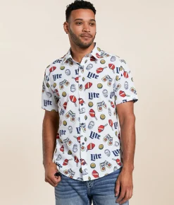 Valor Miller Lite® Pickleball Stretch Shirt White Sale
