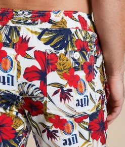 Bottoms|Swimwear | Valor Miller Lite Stretch Swim Trunks Cream