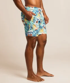 Valor Miller Lite Tropical Stretch Swim Trunks Aruba Blue