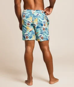 Valor Miller Lite Tropical Stretch Swim Trunks Aruba Blue