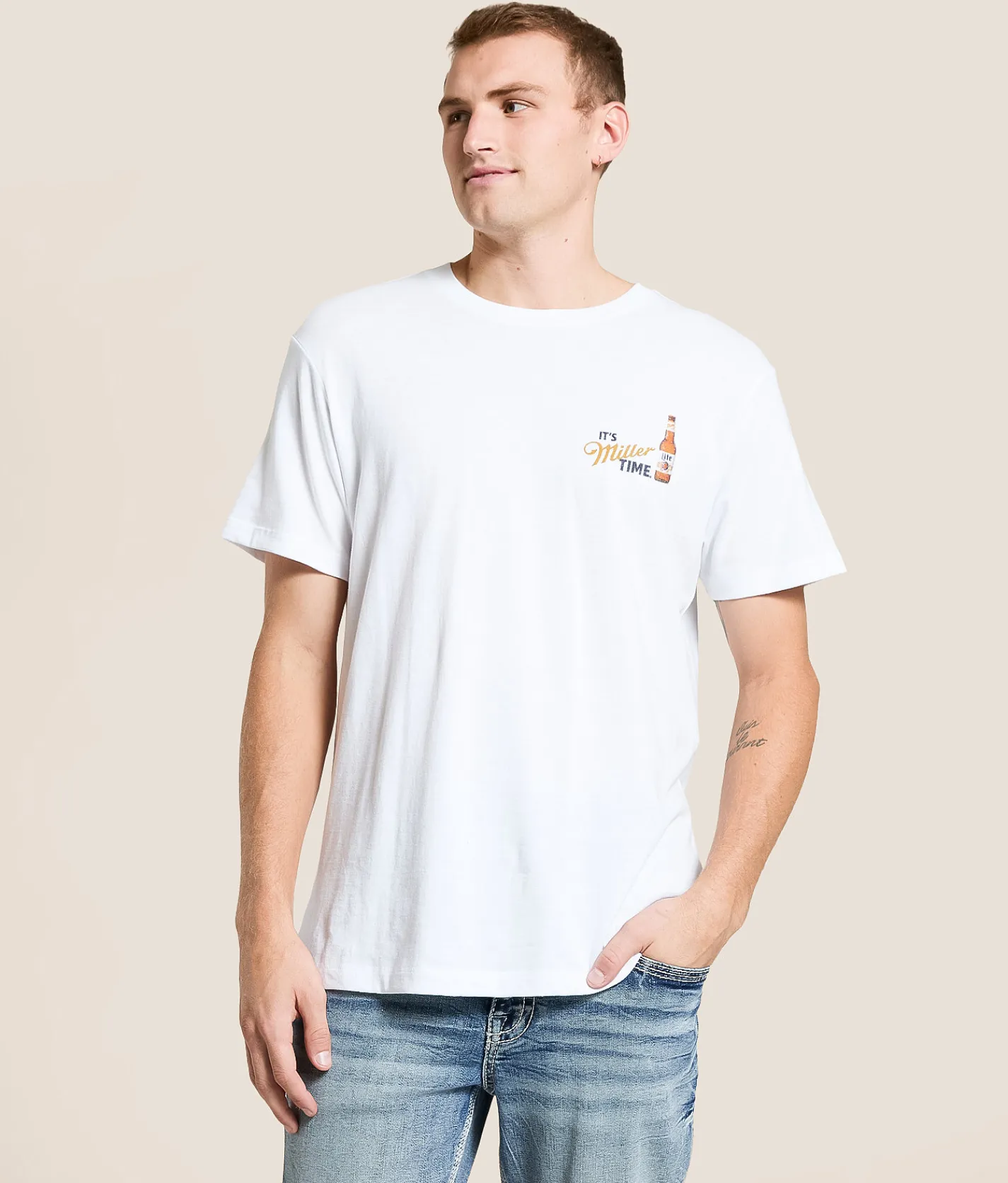 The Forecast Agency Miller Lite T-Shirt White