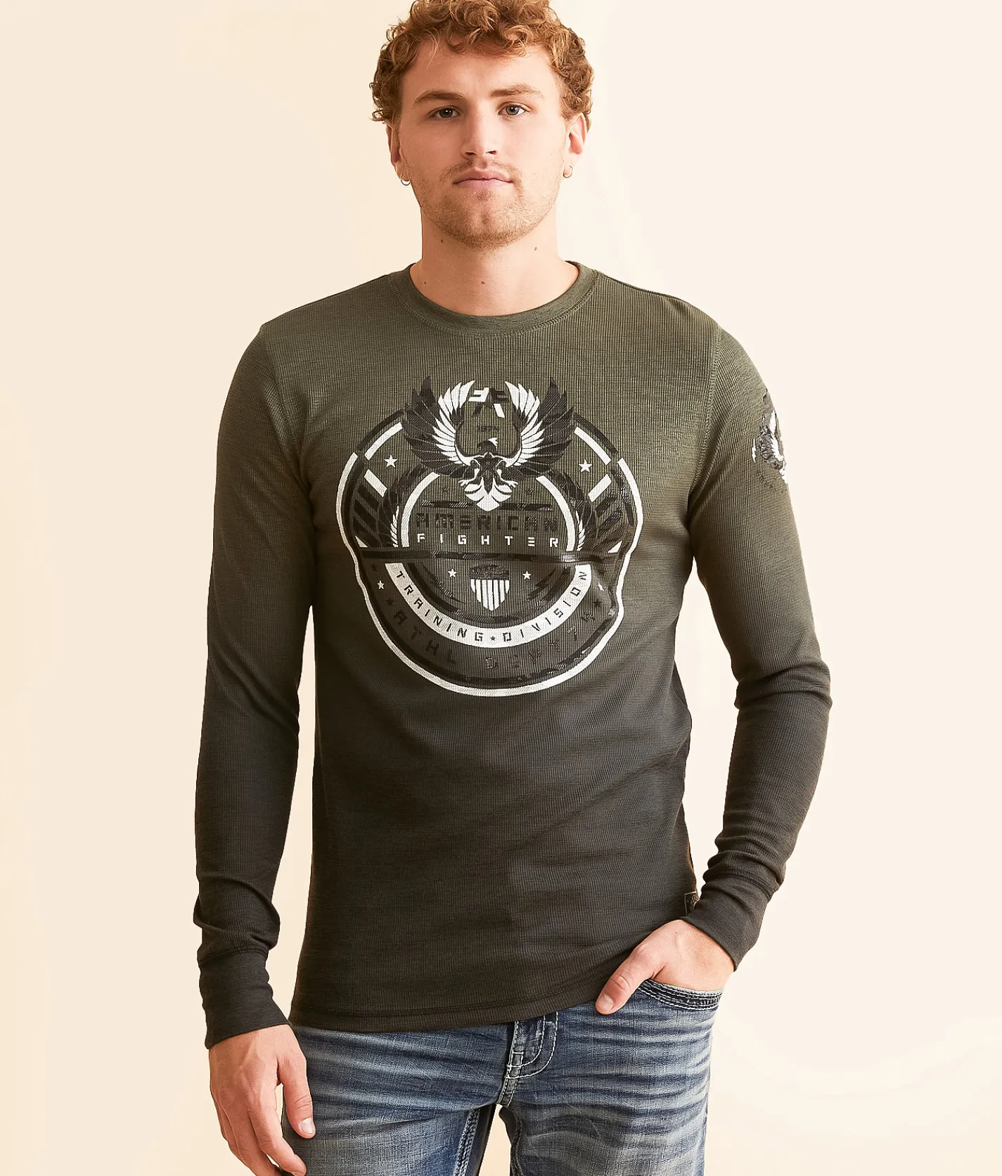 Graphic T-Shirts | American Fighter Millerton Thermal Four Lf Clover Forest Ngt