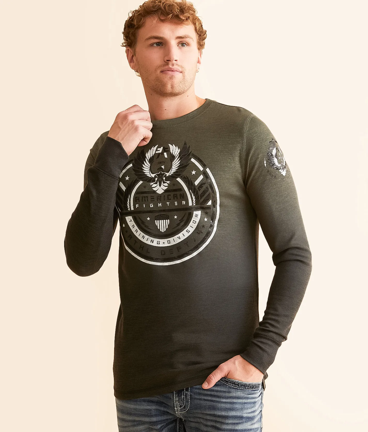 Graphic T-Shirts | American Fighter Millerton Thermal Four Lf Clover Forest Ngt