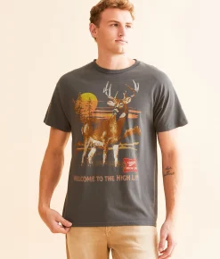 Graphic T-Shirts | Junkfood Miller Welcome To The High Life T-Shirt Charcoal