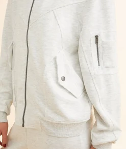Buckle Black Miloh Jacket Ivory Heather Grey Sale