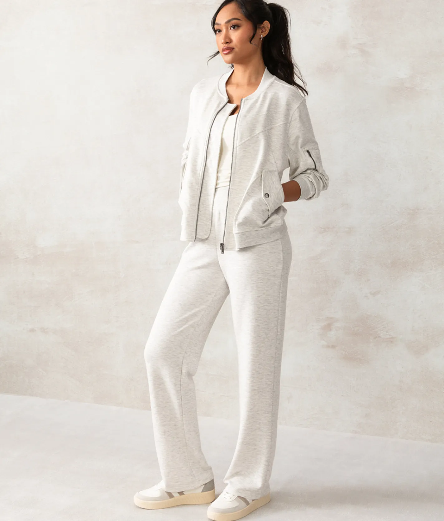 Coats & Jackets|Activewear | Buckle Black Miloh Jacket Ivory Heather Grey