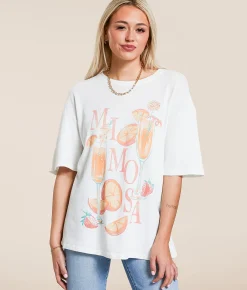 Z Supply Mimosa Social T-Shirt Sea Salt Hot