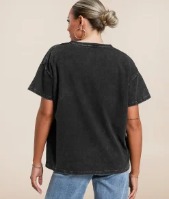 Tops | Gilded Intent Mineral Washed T-Shirt Washed Black