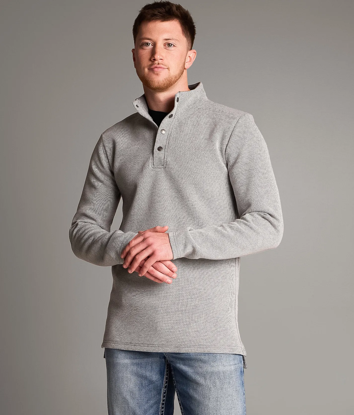 BKE Mini Checker Pullover Grey Best