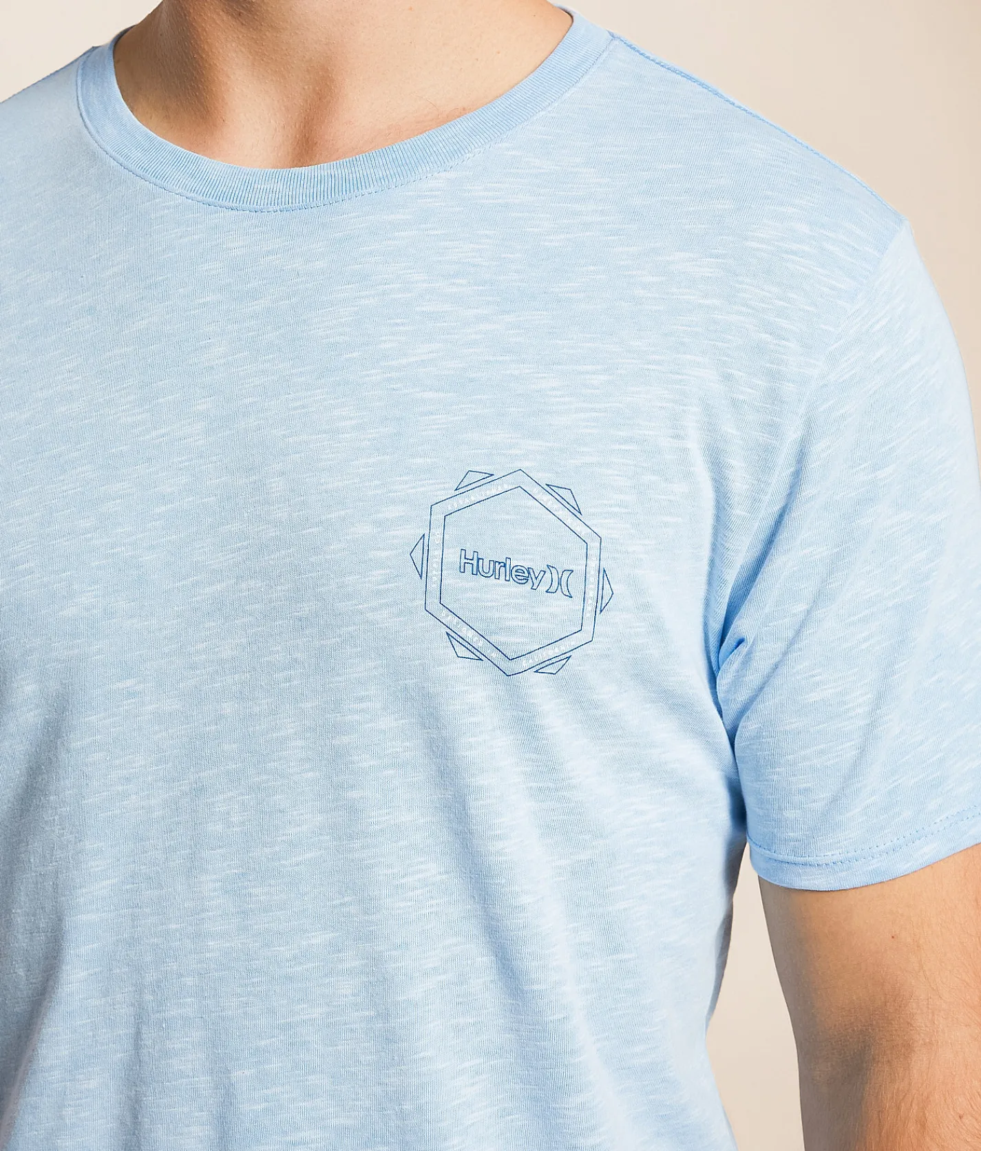 Hurley Mirror T-Shirt White Blue Heroic Discount