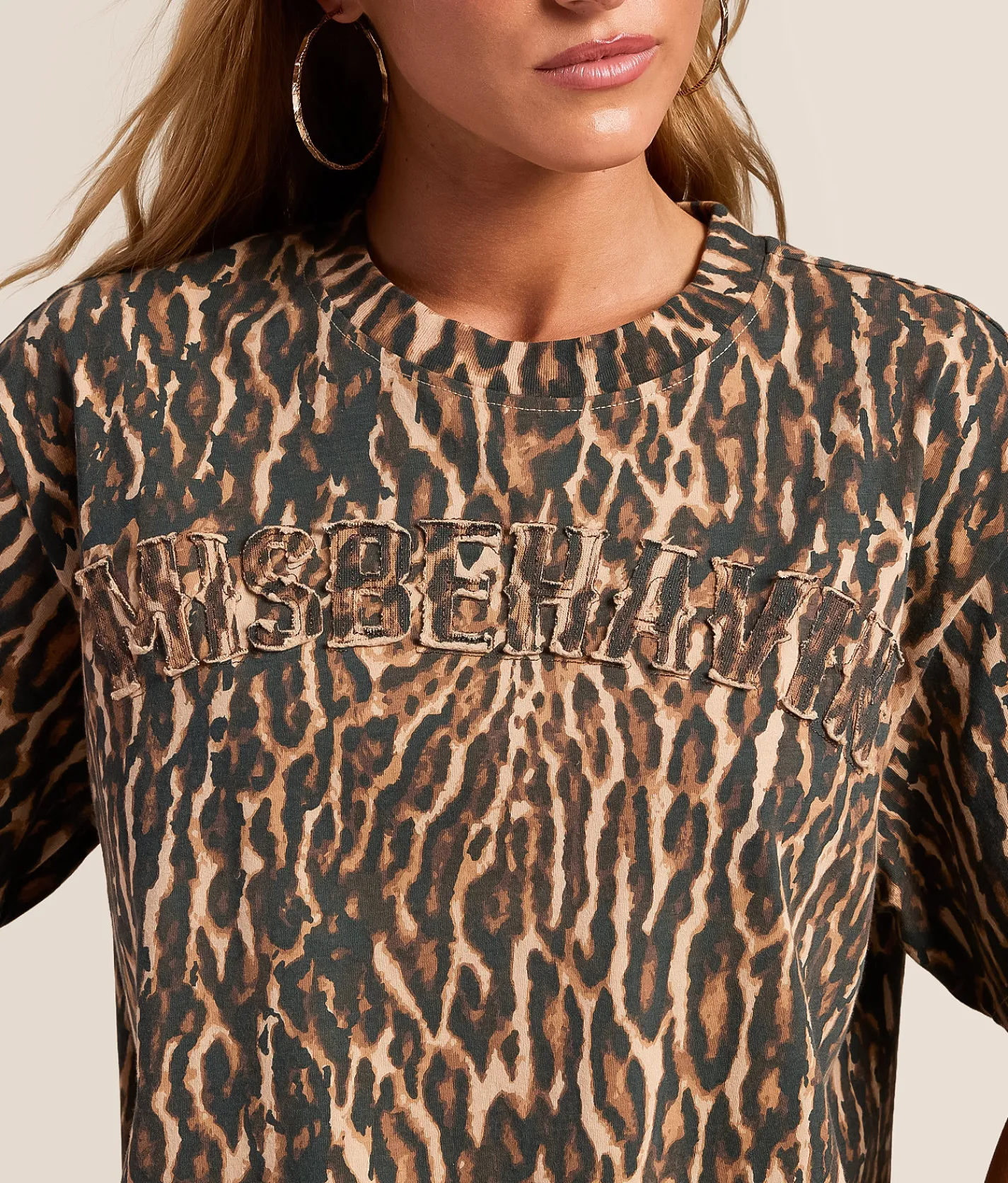 Tops | Modish Rebel Misbehavin' T-Shirt Cheetah
