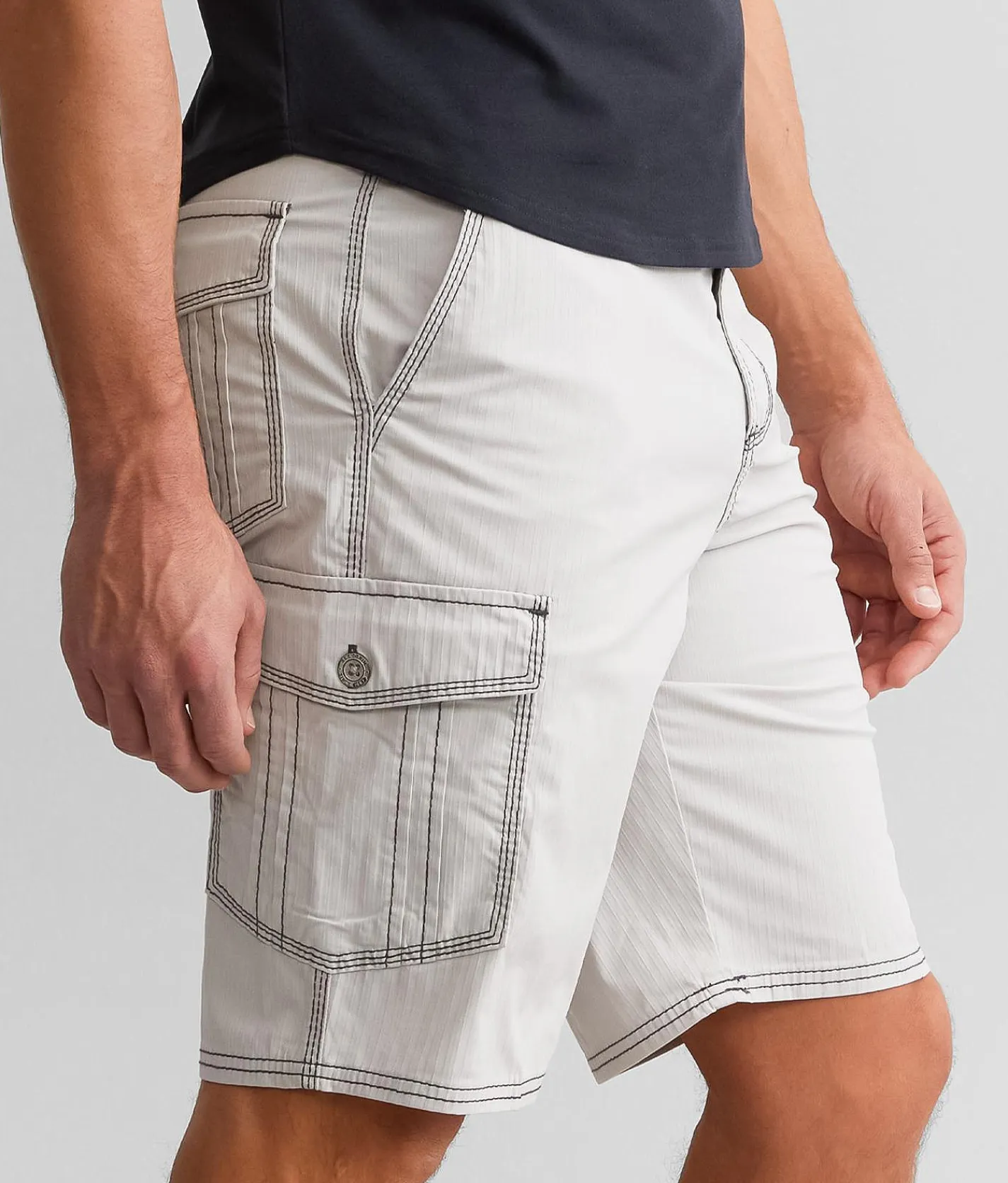 Bottoms | BKE Mitchell Cargo Stretch Short Smoke
