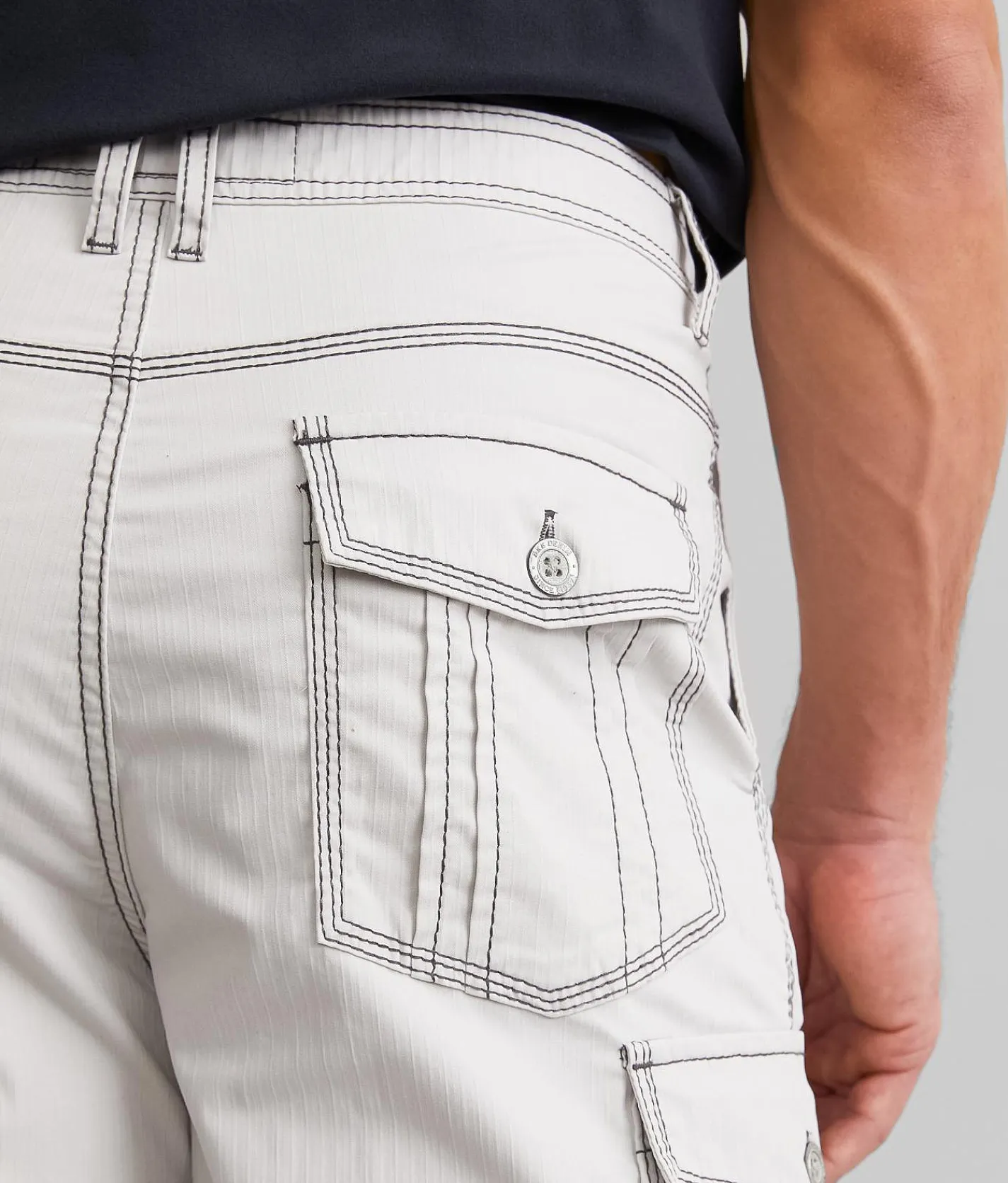 Bottoms | BKE Mitchell Cargo Stretch Short Smoke