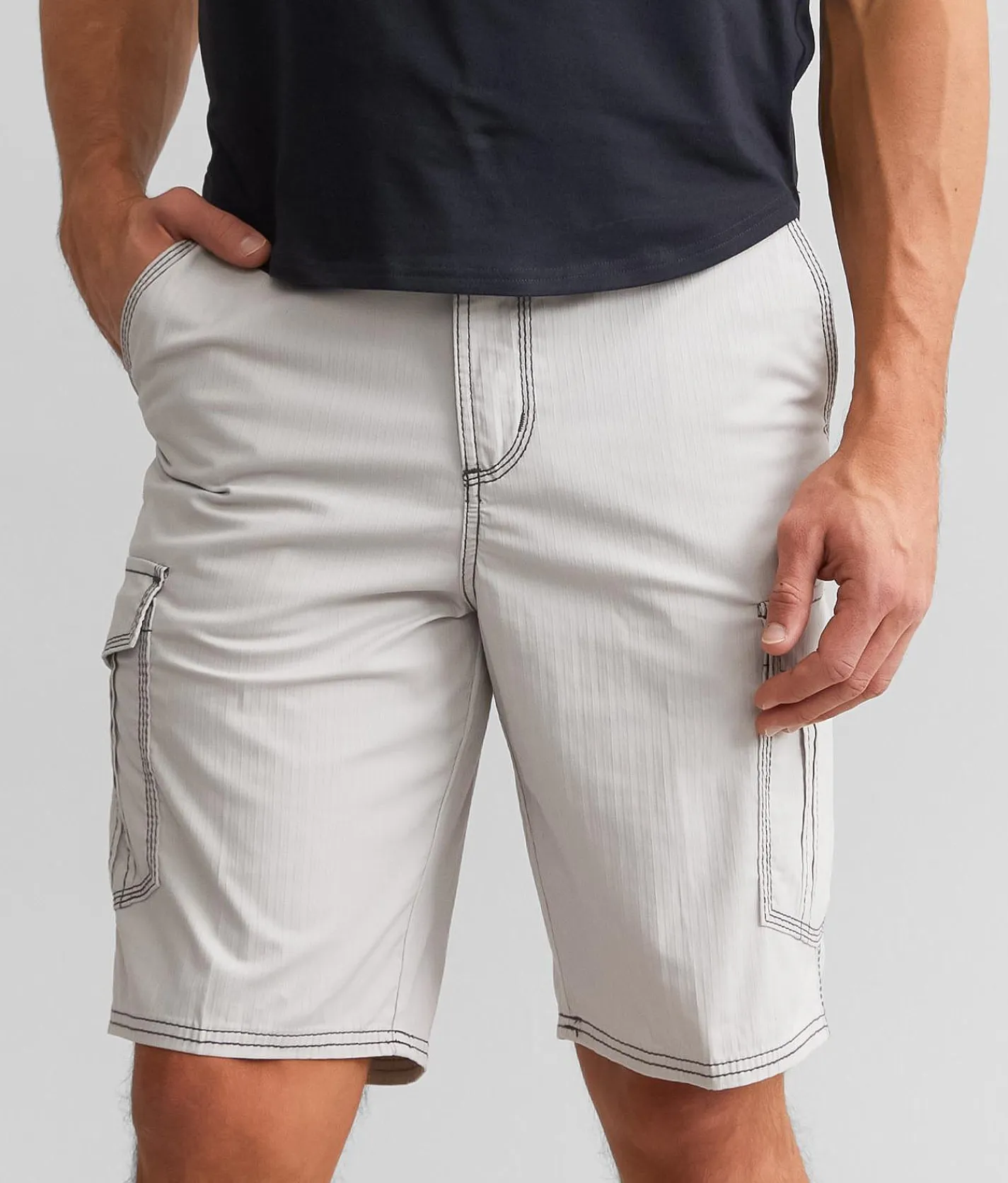 Bottoms | BKE Mitchell Cargo Stretch Short Smoke
