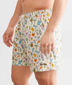 Old Row Mixed Drinks Stretch Swim Trunks Sand Online